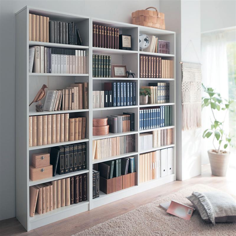 楽天市場】シンプル 本棚 オープンラック | ホワイト 幅90cm 奥行29cm