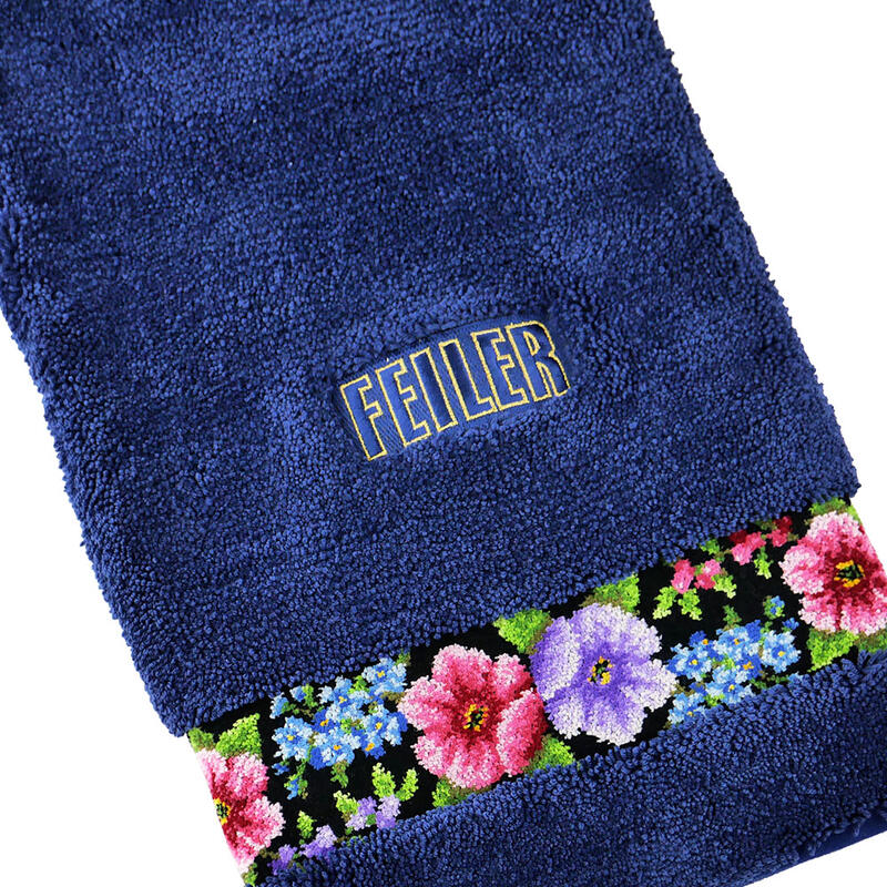 楽天市場】フェイラー アデルフローリア バスマット ネイビーブルー