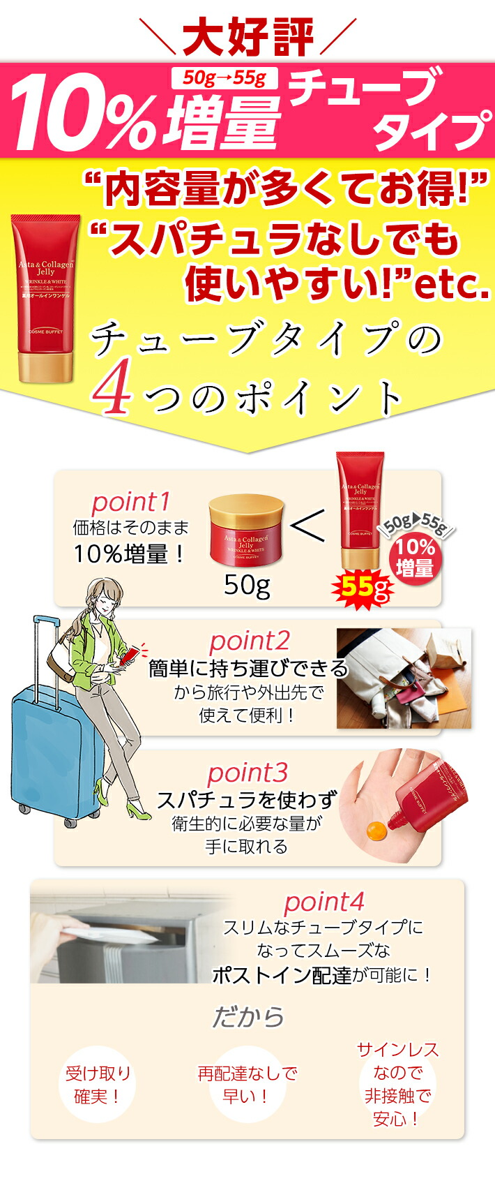 楽天市場】【送料無料】コスメビュッフェ薬用アスタ＆コラーゲン