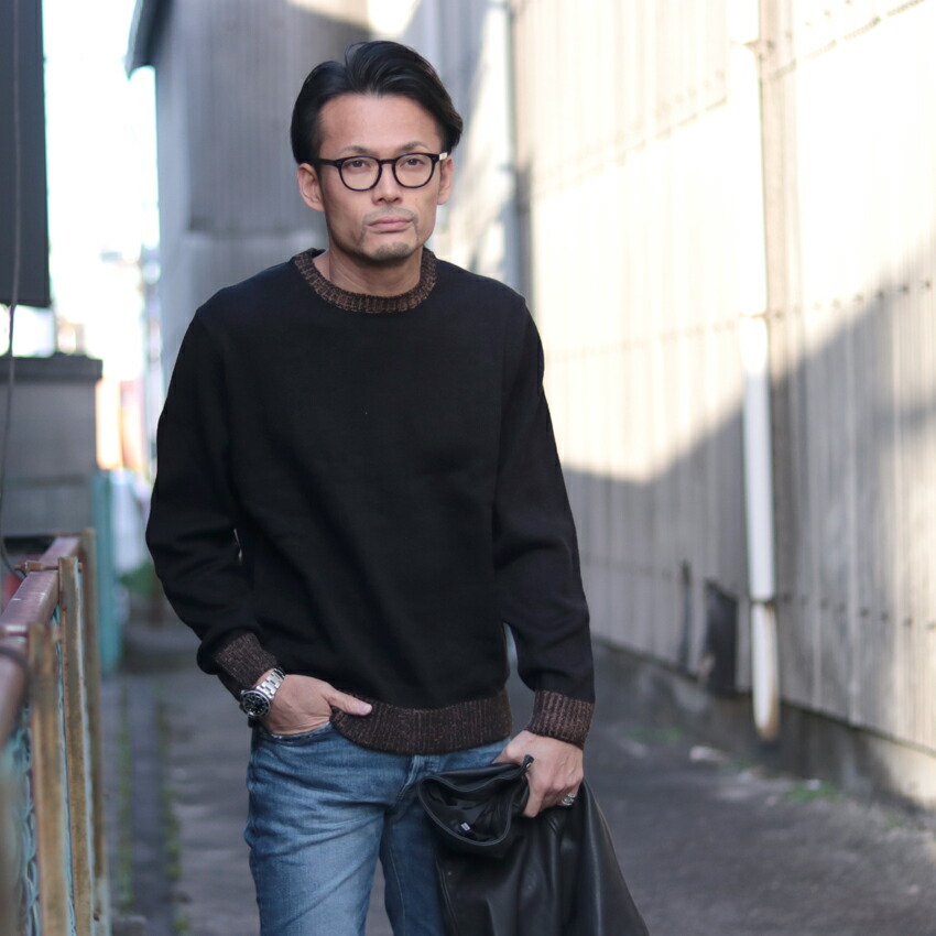 楽天市場】SSEINSE センス バイカラークルーニット MI2586SS ブラック