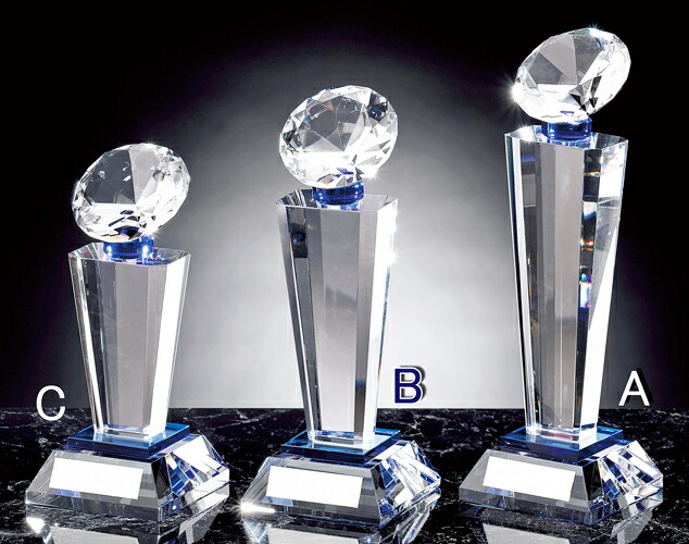 楽天市場】トロフィー 送料無料 高さ173mm ガラス クリスタル