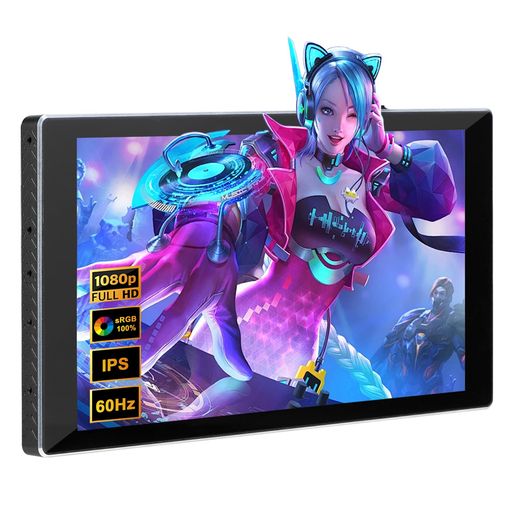 楽天市場】7インチポータブルモニタータッチスクリーン、ミニモニター