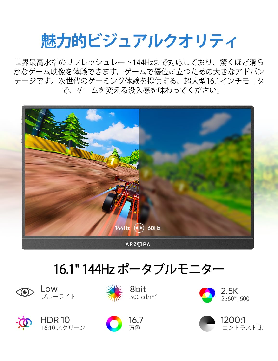 楽天市場】【5台限定価格】【新品】ARZOPA 16.1インチ モバイル