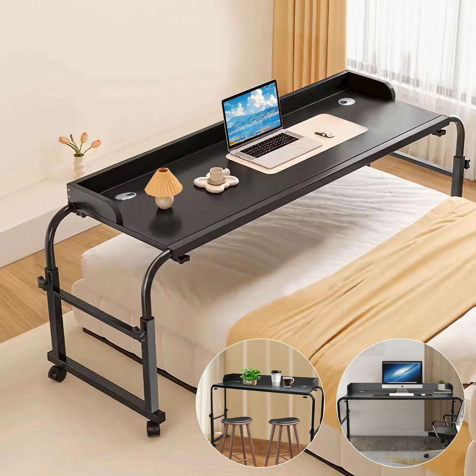 楽天市場】【時間限定15%クーポン】ベッドサイドテーブル 昇降式