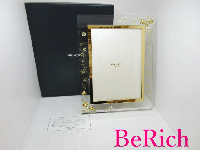 楽天市場】美品 ミキモト MIKIMOTO フォト フレーム クリア ゴールド