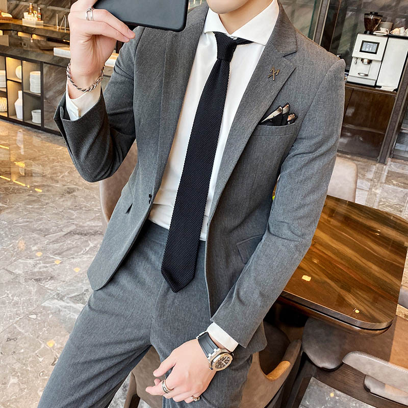 楽天市場】送料無料 全4色 メンズスーツ 2点セット グレー ブラック