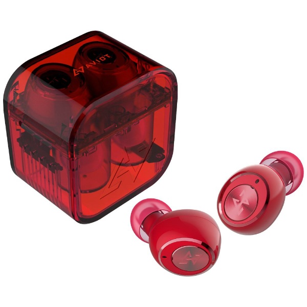 楽天市場】ワイヤレスイヤホン aviot（カラーレッド）の通販