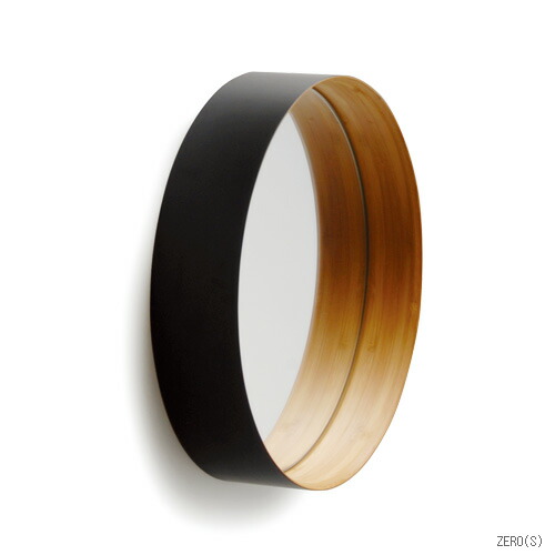 楽天市場】TEORI 竹の 壁掛けミラー ZERO S 乳白 墨色直径26cm 木製 竹