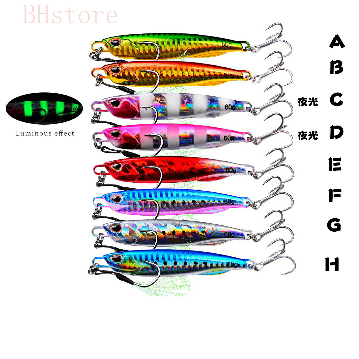 楽天市場】5個セット メタルジグ 釣り ルアー 収納ケース付き 5色