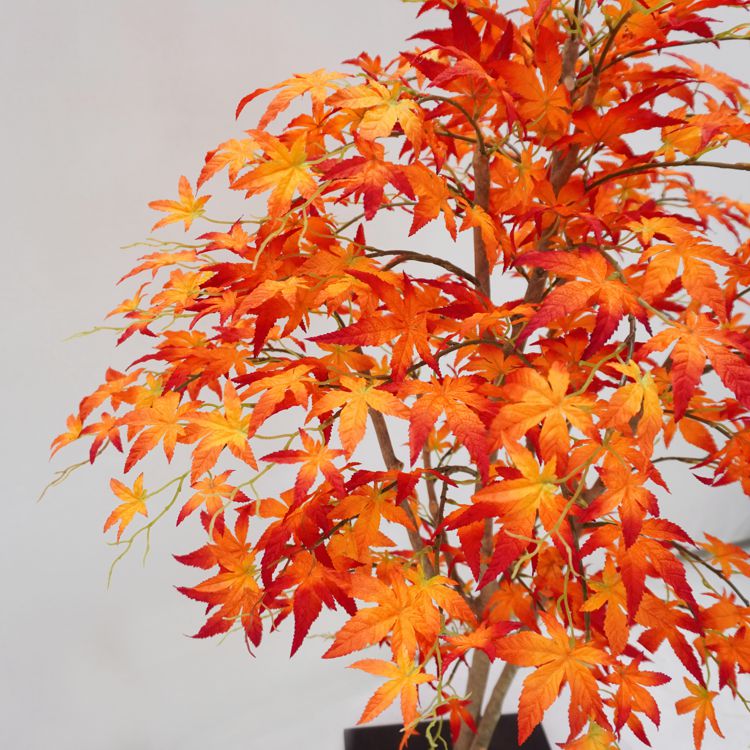 楽天市場】モミジ オレンジレッド 100cm (フェイクグリーン 造花 人工