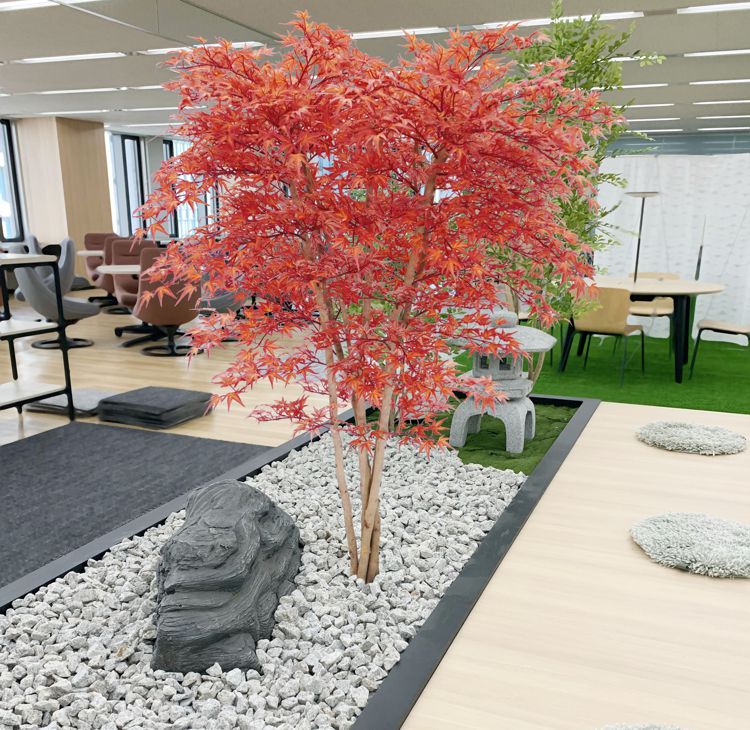 楽天市場】赤 モミジ 5本株立ち 150cm (人工 観葉植物 造花 もみじ