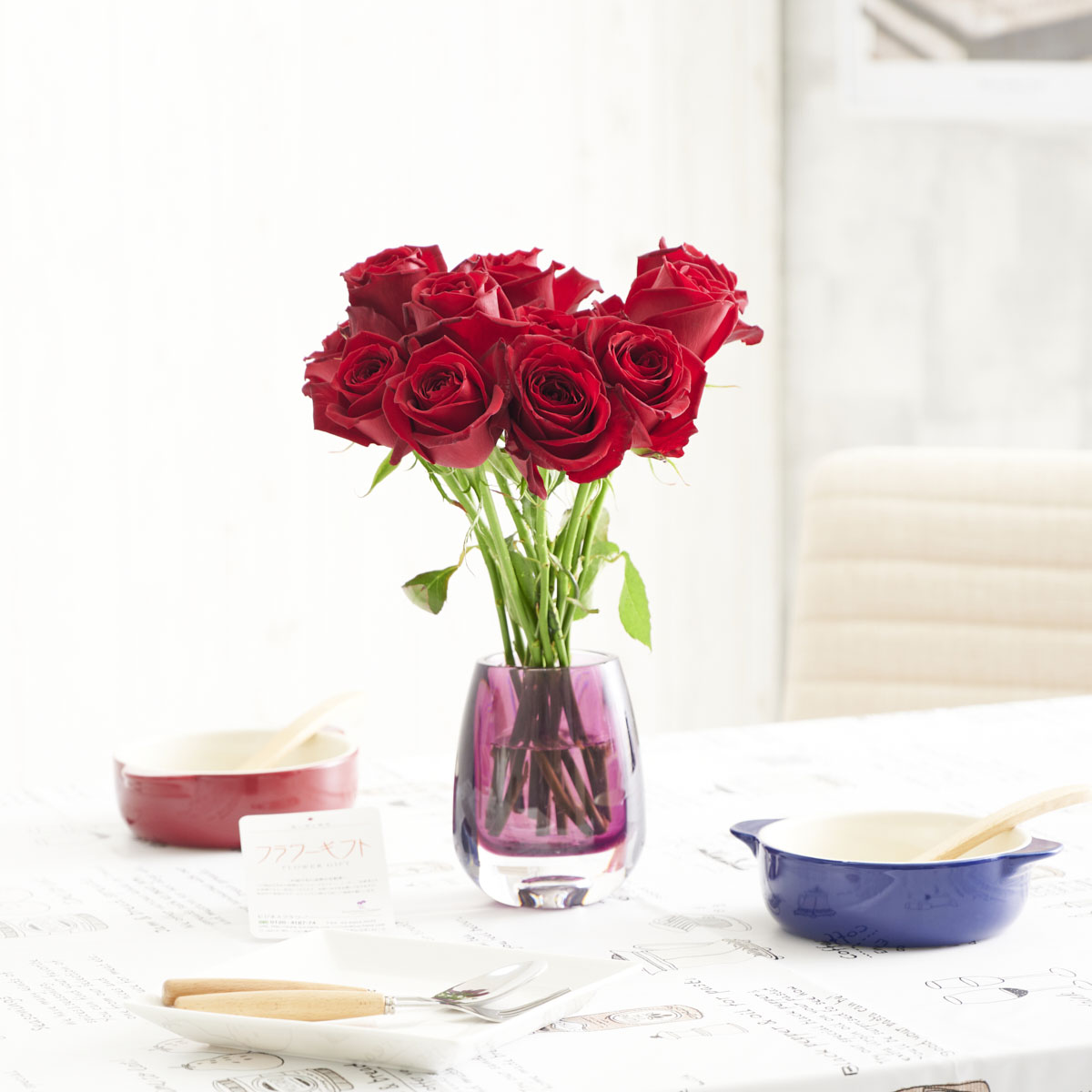 楽天市場】【送料無料】花瓶フラワー・フラワーベース オーバル（紫