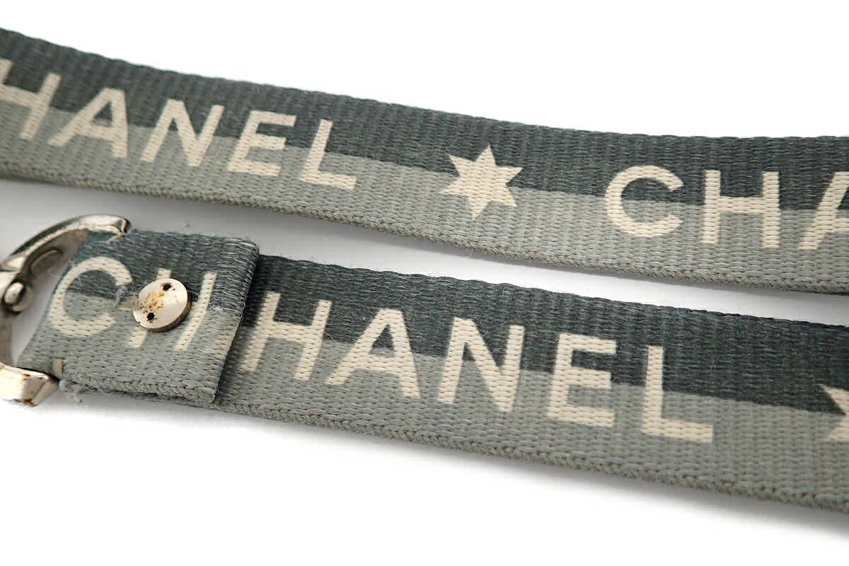CHANEL ロゴ入りナイロンストラップ CHANEL ロゴ入りナイロン