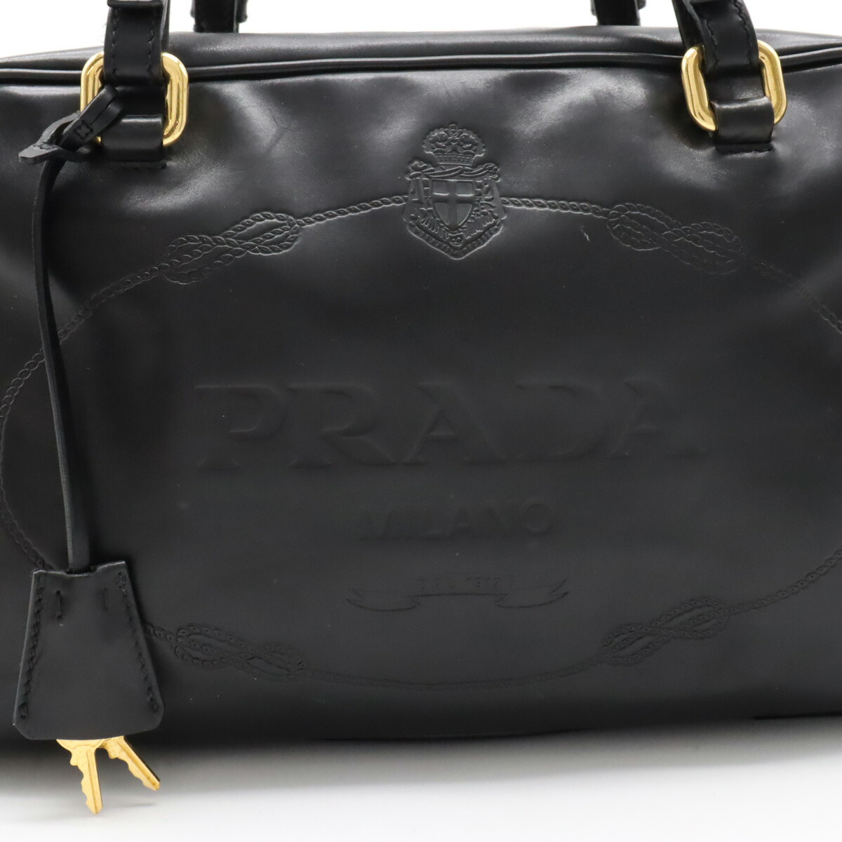 楽天市場】【バッグ】PRADA プラダ BOX PRINT ロゴ ミニボストンバッグ