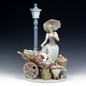 リヤドロ LLADRO 仲良しの2人 陶器人形 花と少女 置物(W) リヤドロ（Lladro リアドロ 陶器人形 置物） 花と少女 仲良しの二人