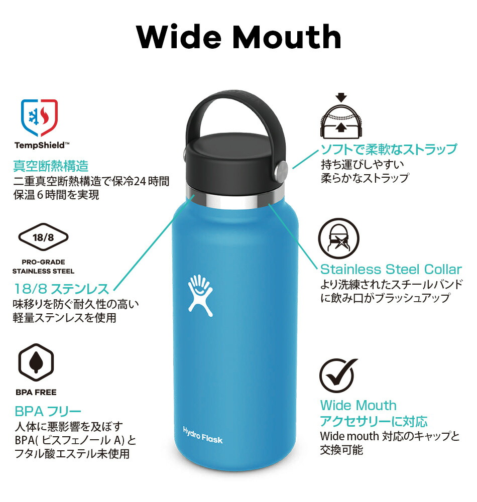 楽天市場】ハイドロフラスク Hydro Flask 64 oz Growler ステンレス