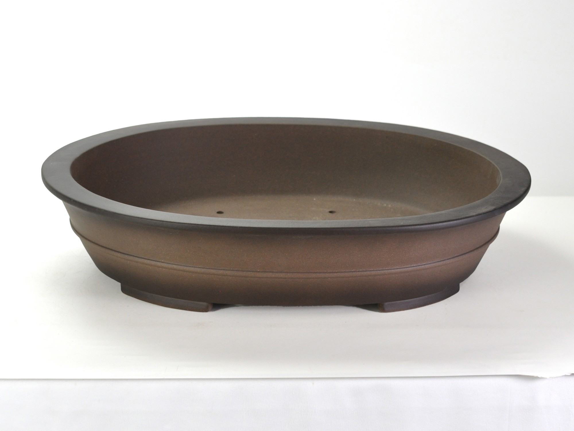 楽天市場】盆栽鉢 植木鉢 ウ泥楕円そり鉢18号 幅56cm×奥行き47cm×高さ