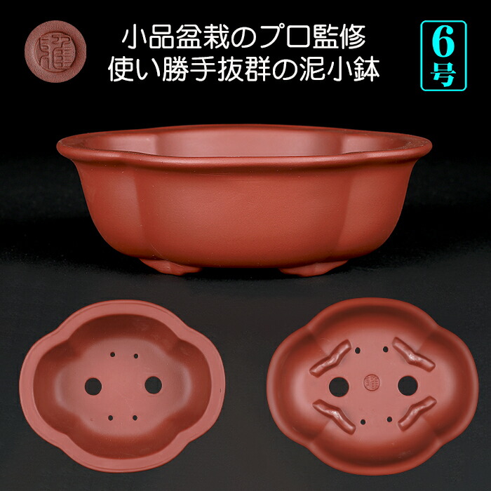 楽天市場】盆栽鉢 朱泥の通販