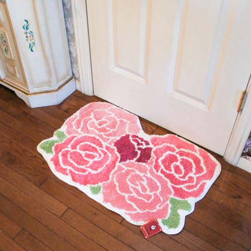 楽天市場】ロマンチックローズマット 50×80cm 48×72cm 玄関 フロアー