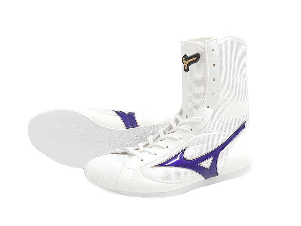 楽天市場】受注生産 ミズノボクシングシューズミドル(白xパープル
