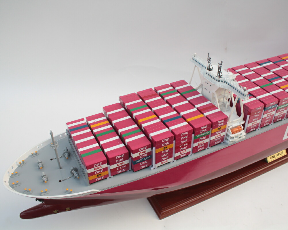 楽天市場】木製模型 コンテナ船 【Wooden Model Boat】 ONE TK2001P
