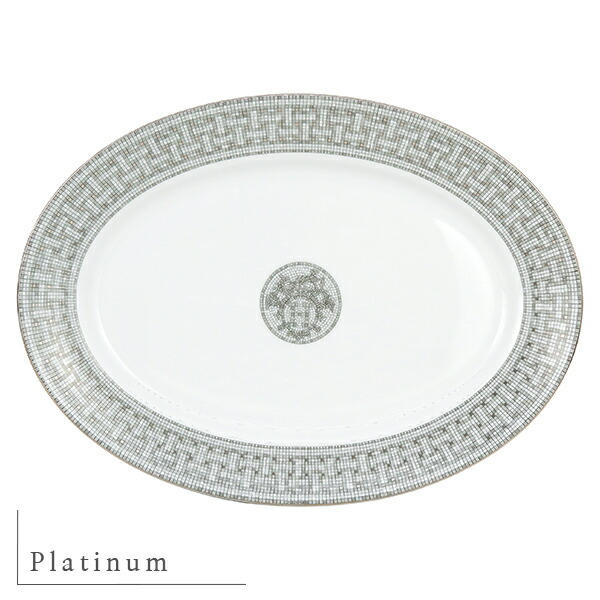 楽天市場】【10%OFF】 エルメス 食器 オーバル プレート 42cm モザイク