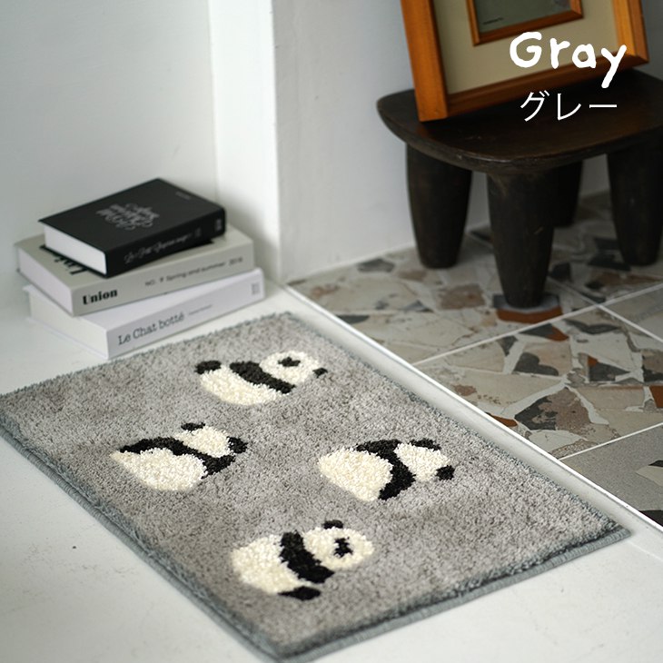 楽天市場】タフティング マット パンダマット 45×70cm cucan○ミルク