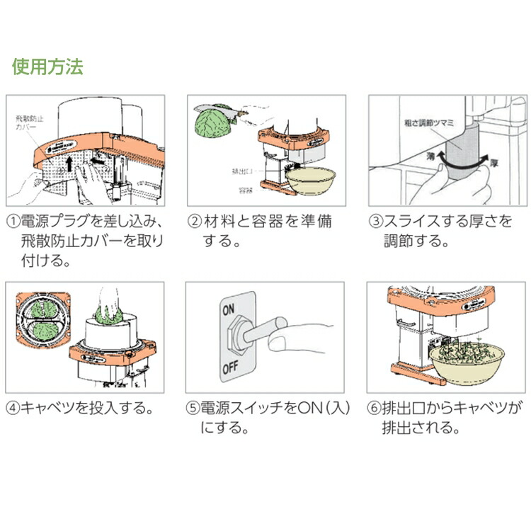 楽天市場】電動 キャベツスライサー SS-7300 CKY-31[関連：中部