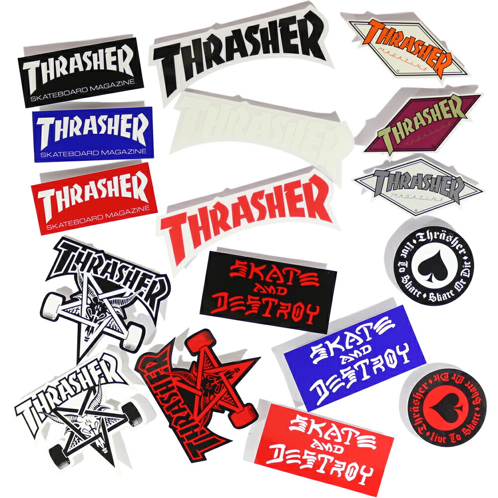 楽天市場】Thrasher スラッシャー ステッカー シール [1枚売り