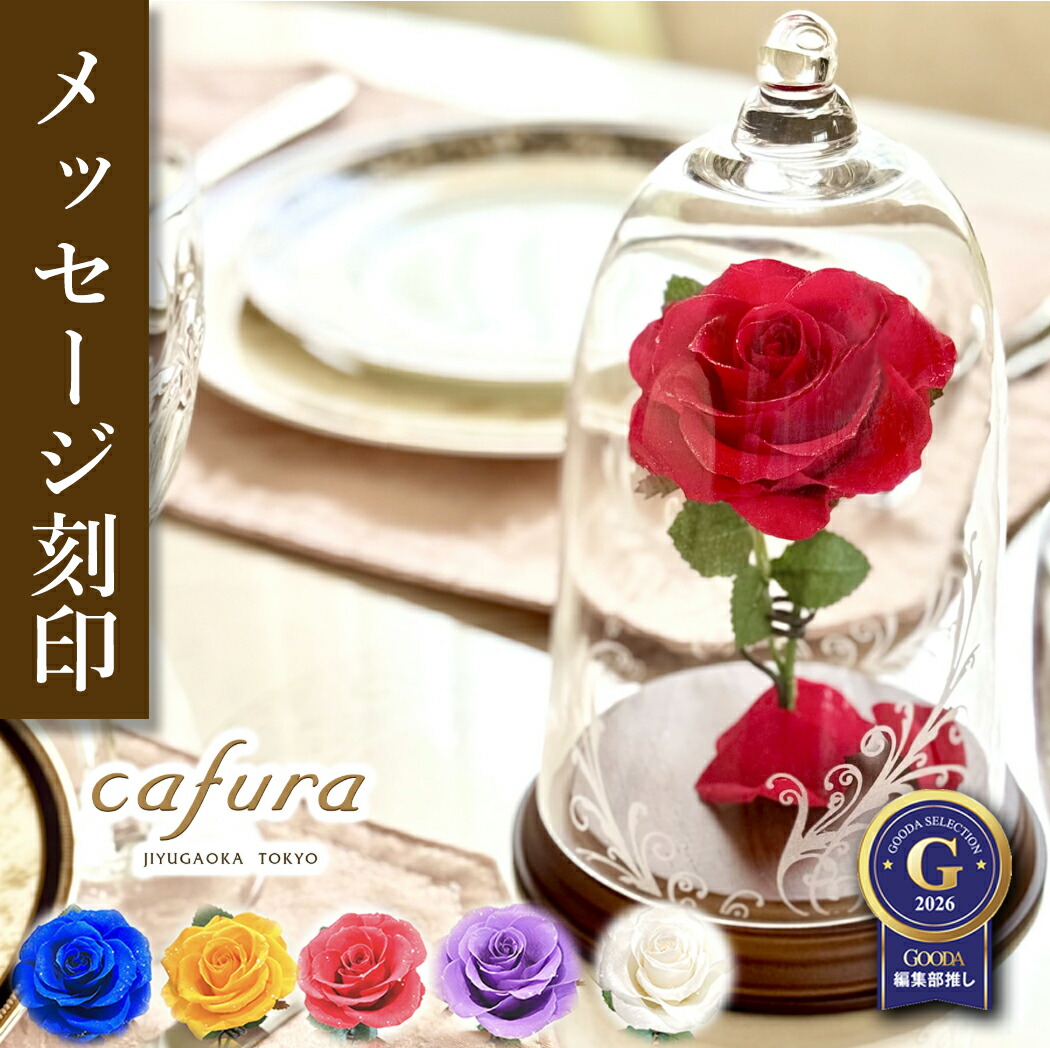 楽天市場】プリザーブドフラワー 美女と野獣 ガラスドーム 名入れ