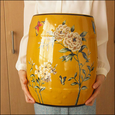 楽天市場】スツール 陶器 花台 椅子 陶器置物 アンティーク アジアン