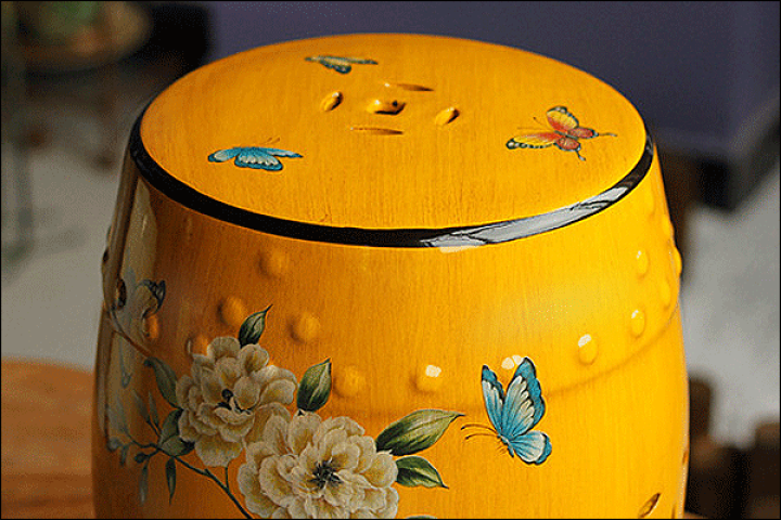 楽天市場】スツール 陶器 花台 椅子 陶器置物 アンティーク アジアン