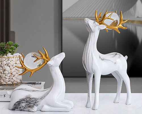 楽天市場】鹿 置物 インテリア オブジェ しか 雑貨 置き物 クリスタル