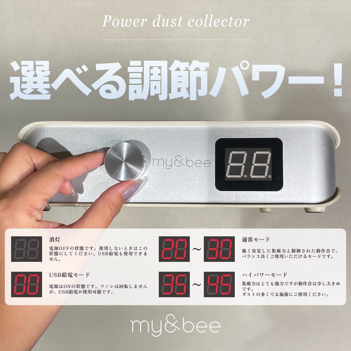 楽天市場】my&bee マイビー パワーダストコレクター マットアイボリー