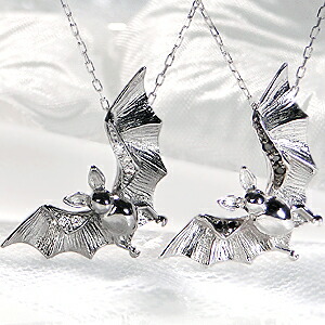 楽天市場】k10WG こうもりモチーフ ダイヤモンド/ブラックダイヤ