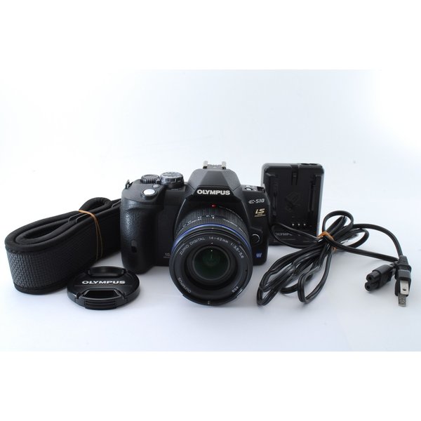 楽天市場】【中古】オリンパス OLYMPUS E-510 ブラック レンズキット