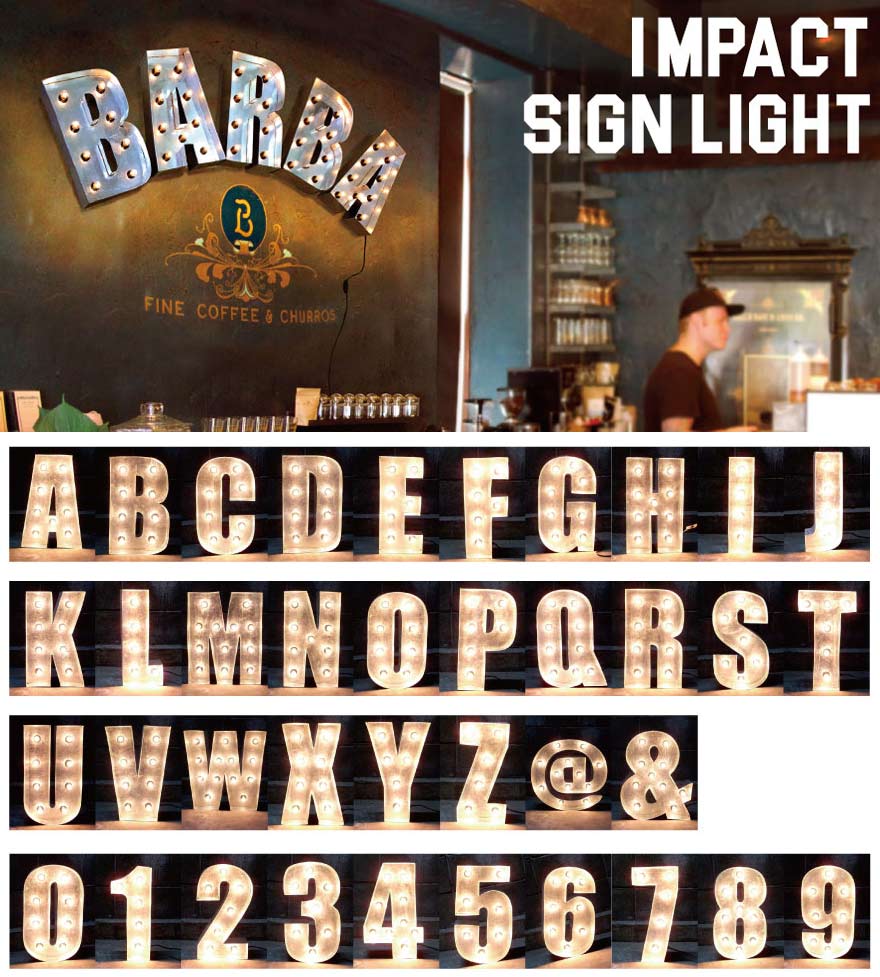 楽天市場】インパクト・サインライト ※電球なし 看板 アメリカン雑貨