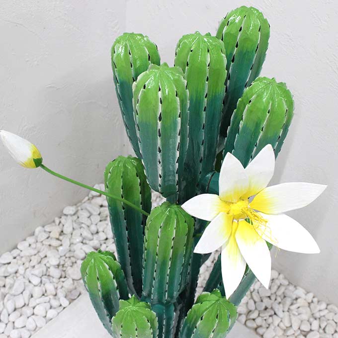 楽天市場】サボテンの置物 アジアン オブジェ 組み立て式 H78cm