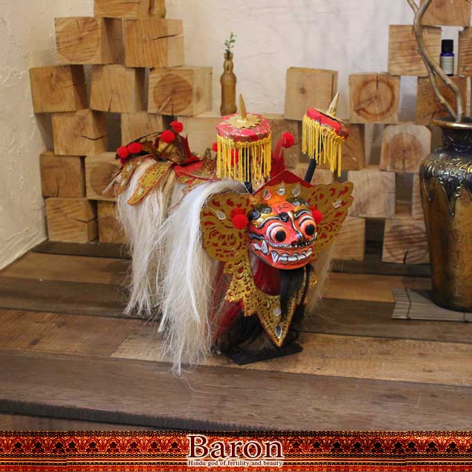 楽天市場】バロン 神様オブジェ 置物 レッド W47cm : アジアン雑貨