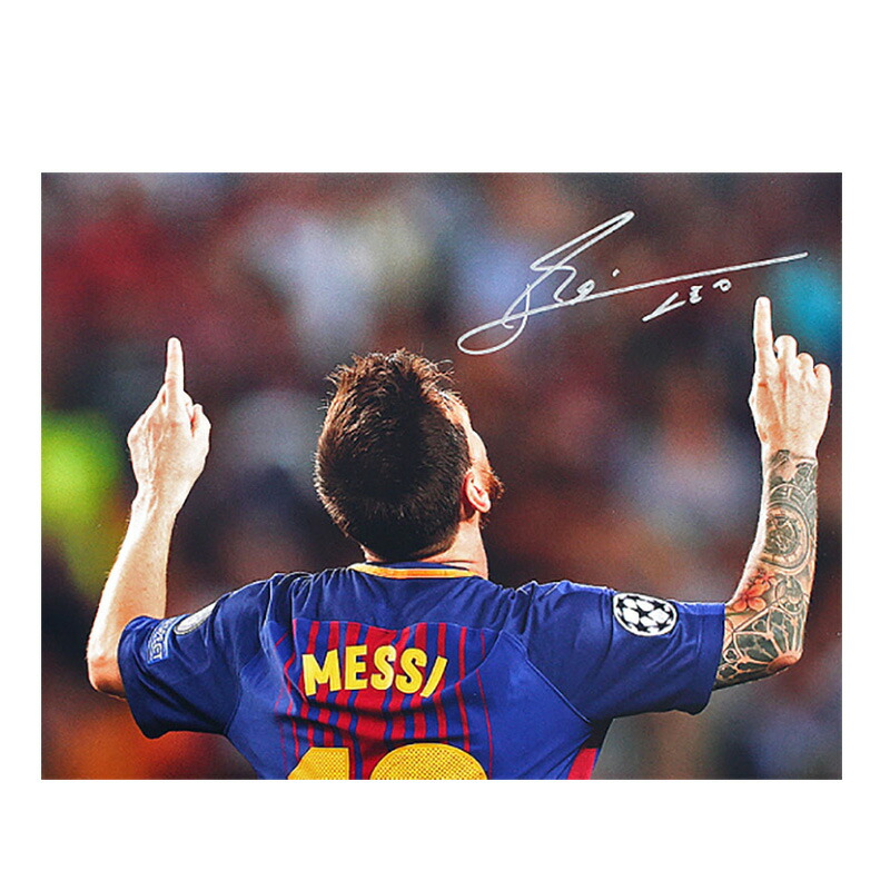 楽天市場】リオネル・メッシ 直筆サインフォト FC バルセロナ ゴッド