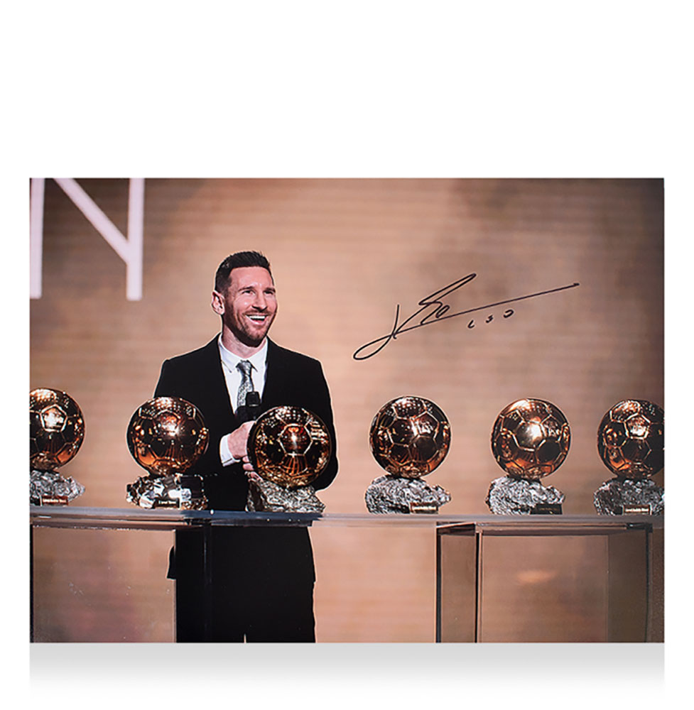 楽天市場】リオネル・メッシ 直筆サインフォト 6度のバロンドール受賞