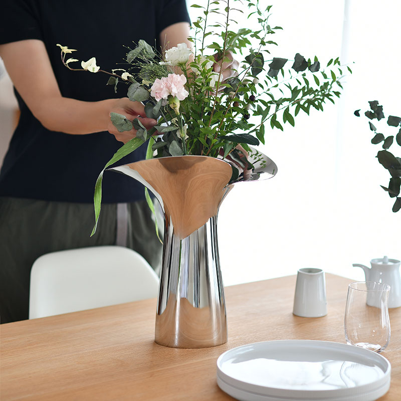 楽天市場】ジョージジェンセン フラワーベース L 33cm ブルーム