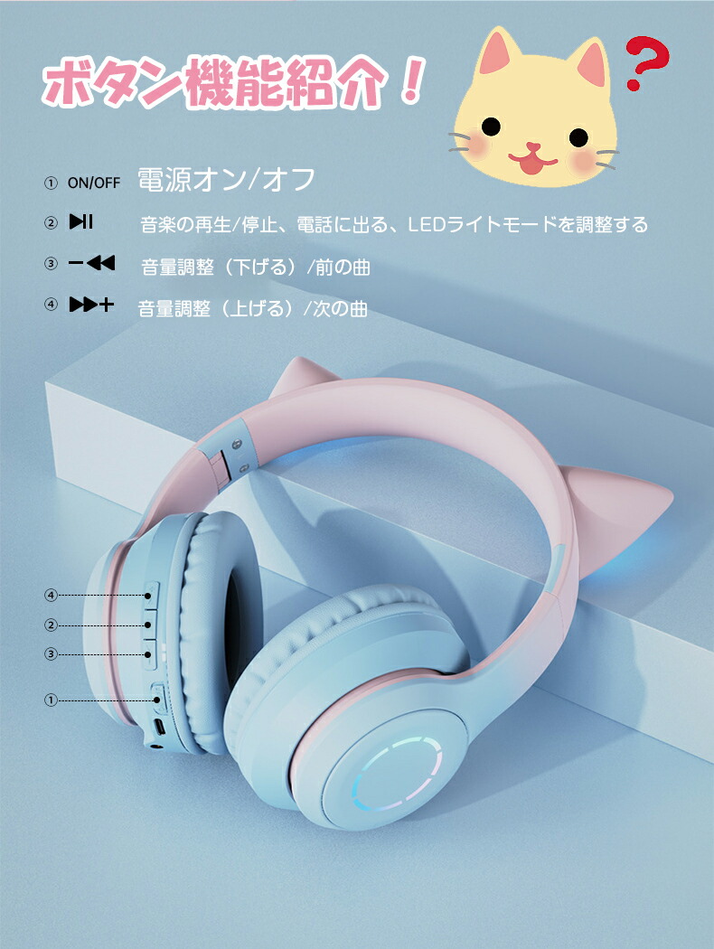 楽天市場】【クーポン利用で2,780円～ 3/11 1:59迄】猫耳ヘッドホン