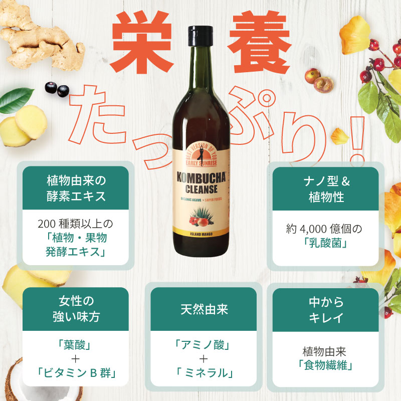 楽天市場】【公式】【定期便あり】コンブチャクレンズ 720ml KOMBUCHA