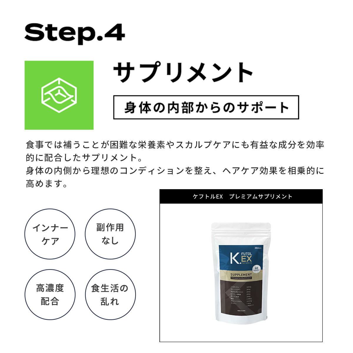 楽天市場】ケフトルEX 育毛発毛対策4点セット[育毛ローション2個
