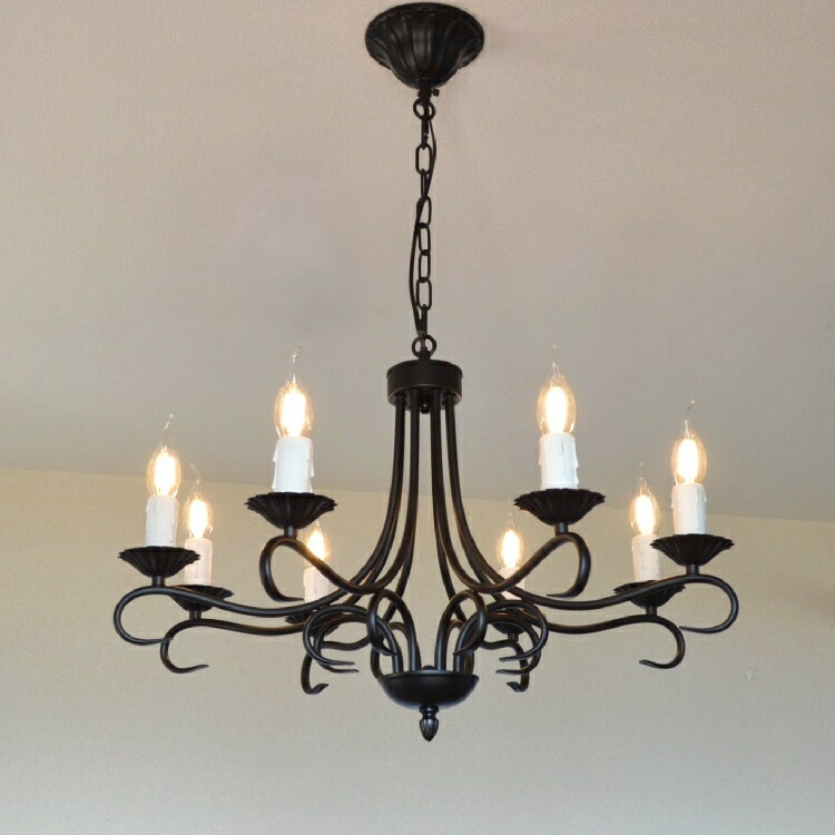 楽天市場】照明 シャンデリア 8灯【エヴェリーナ8】 つや消し黒