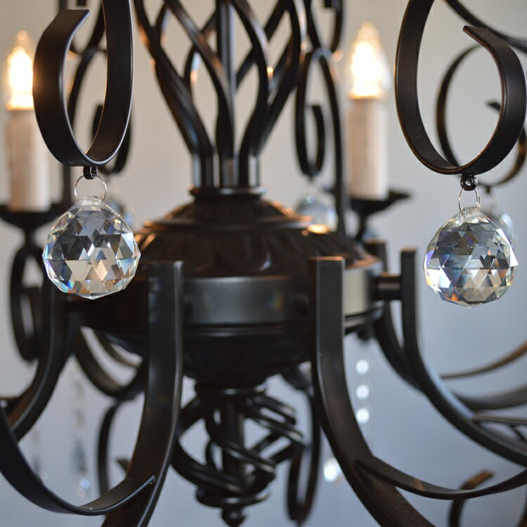 楽天市場】天井照明 シャンデリア 黒 つや消し 8灯【アンテミオン8