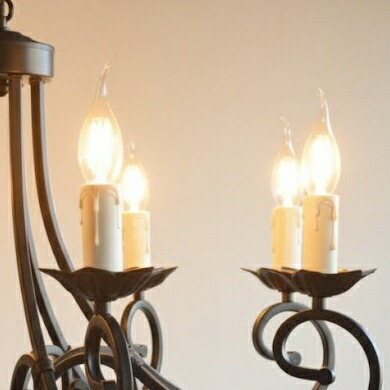 楽天市場】照明 シャンデリア 8灯【リリィ8L】つや消し黒 マット