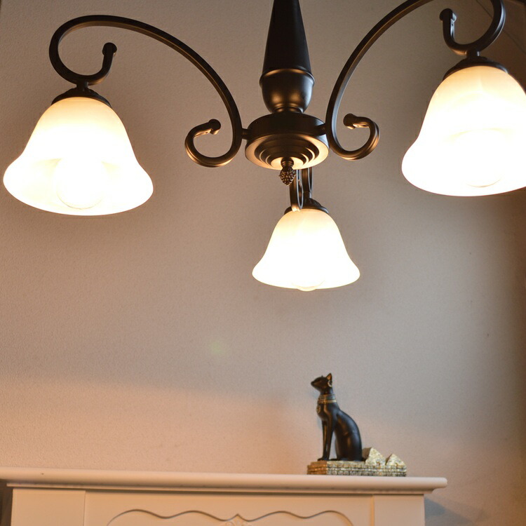 楽天市場】照明 シャンデリア 3灯 【クロティルド トレ】 つや消し黒