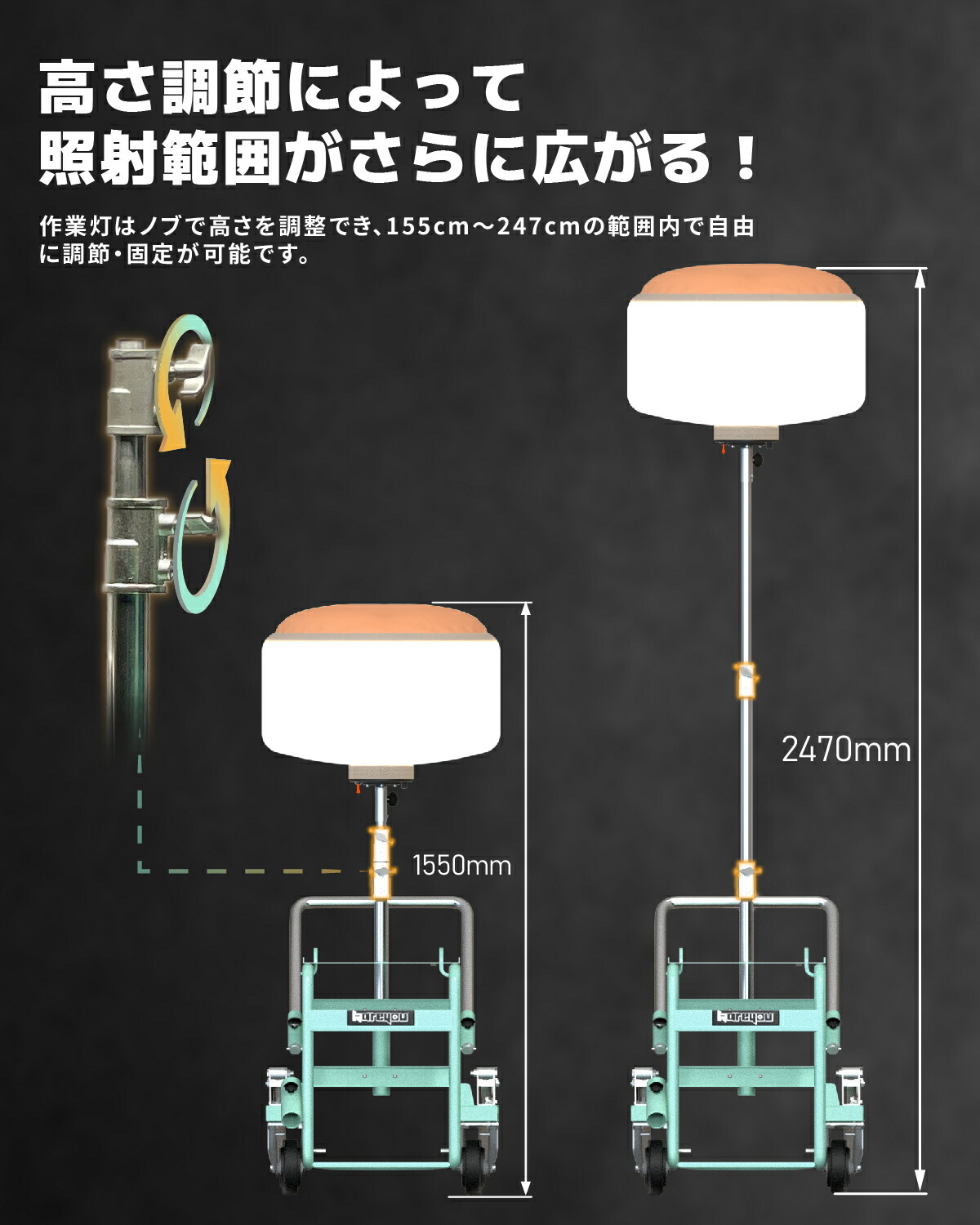 楽天市場】【防災応援！新発売～】バルーン投光器 発電機用投光器 発電
